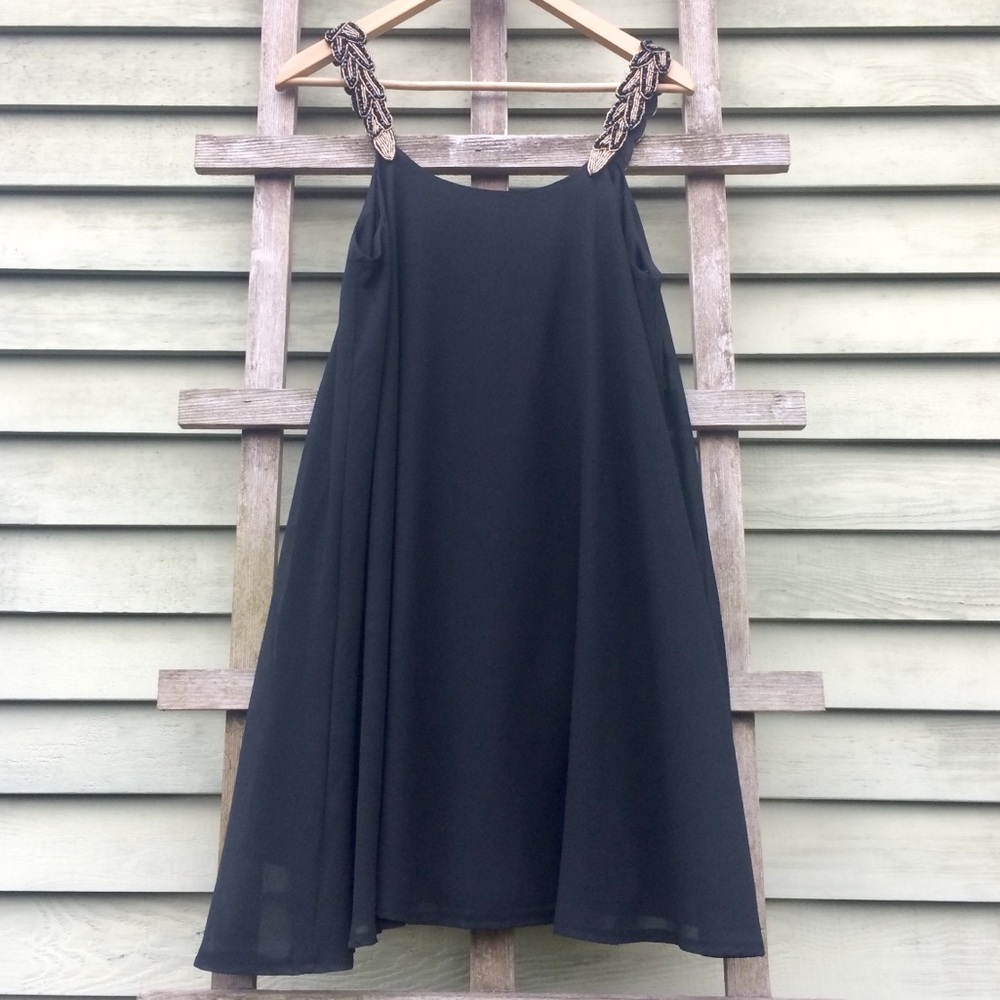 Beaded Strap Flowy Dress